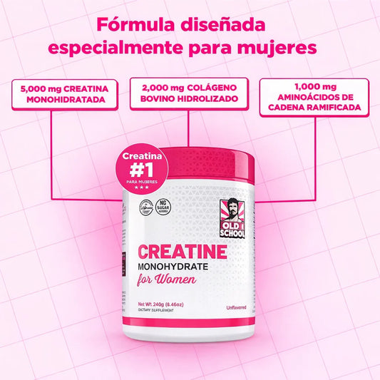 Creatina Monohidratada + BCAA + Colágeno Old School Lab - 240g