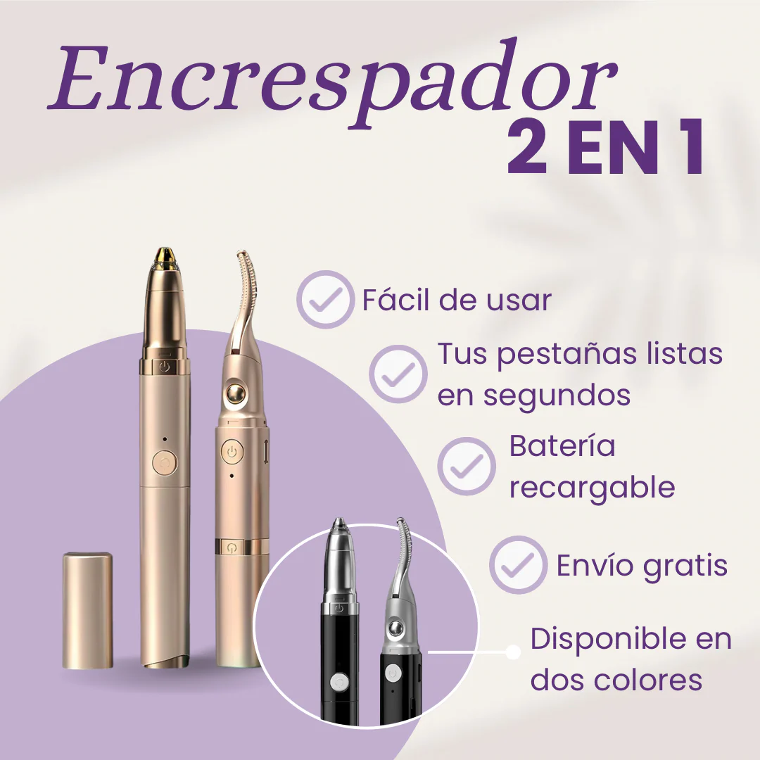 Encrespador de pestañas y Depilador De Cejas 2 en 1