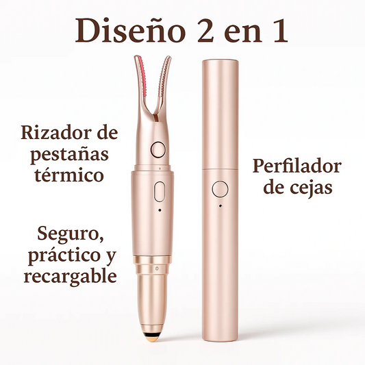 Encrespador de pestañas y Depilador De Cejas 2 en 1
